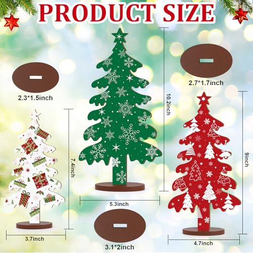 3-Pcs-Wooden-Christmas-Tree-Tabletop-Signs-Decor-3-Sizes-Double-Sided-Design-Christmas-Decorations-Indoor-Table-Centerpieces-Christmas-Tiered-Tray-Decor-for-Home-Mantel-Fireplace-Windowsill-Party 3 Pcs Wooden Christmas Tree Tabletop Signs Decor 3 Sizes Double Sided Design Christmas Decorations Indoor Table Centerpieces Christmas Tiered Tray Decor for Home Mantel Fireplace Windowsill Party