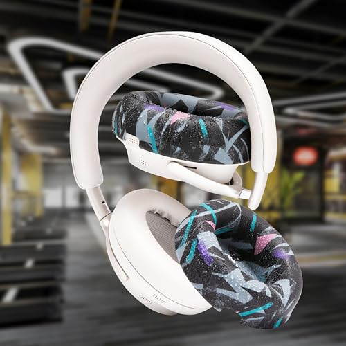 Image of WC SweatZ QC Ultra - Patented Protective Earpad Covers Compatible with Bose QuietComfort Ultra Gen 1 & Gen 2 by Wicked Cushions | Sweatproof & Washable | 90's Black