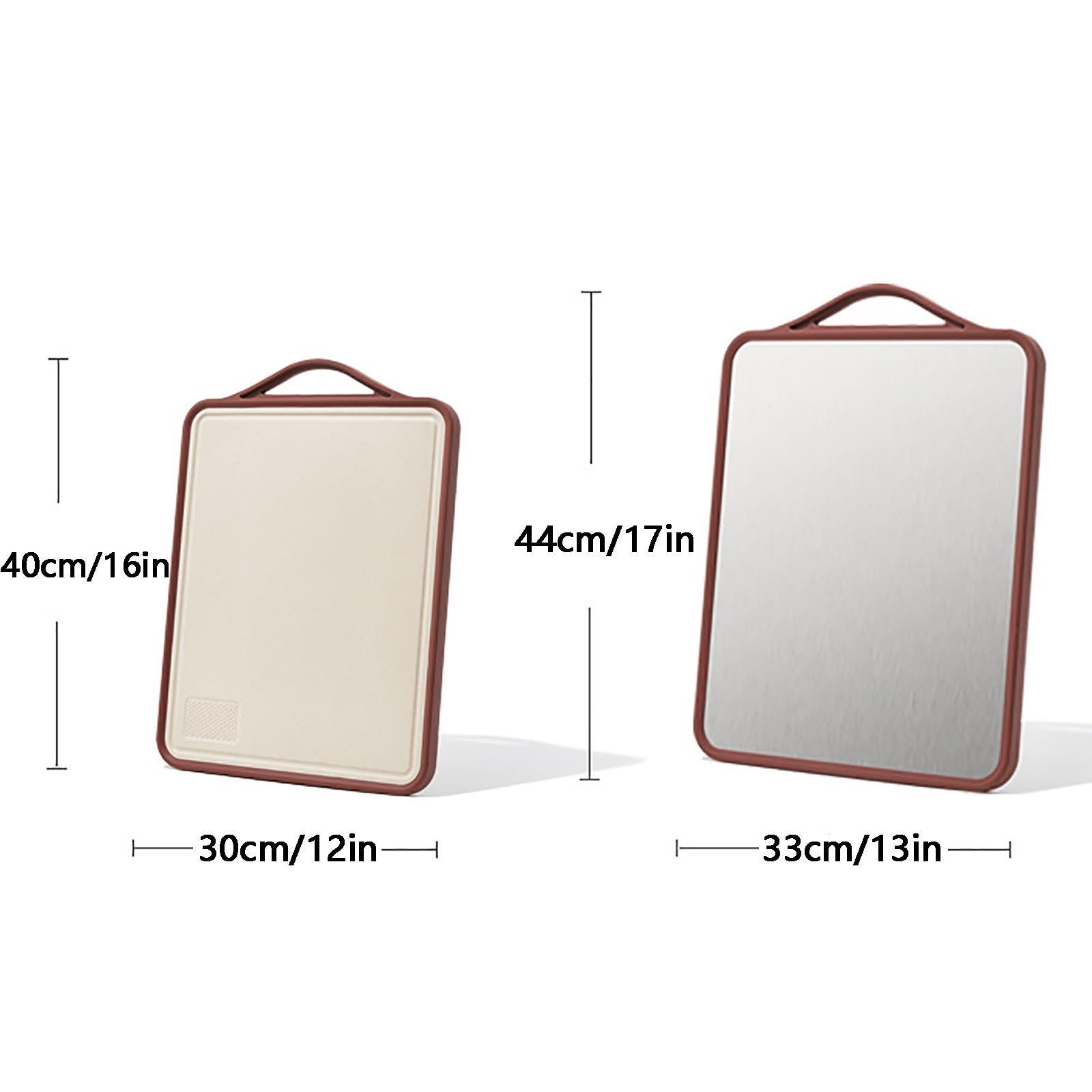 Tabla de Cortar de Acero Inoxidable, Tabla de Cortar Acero Inoxidable 304(Gray,40 * 30cm/16 * 12in)