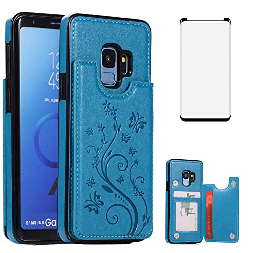 Étui pour Samsung Galaxy S9 rabat cuir et verre trempé complet