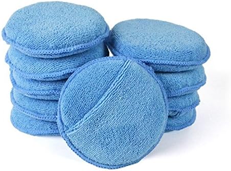 Polishing Sponges Car Microfiber Wax Applicator Pads Auto Care Polishing Sponges 5" Diameter with Pocket10-pack