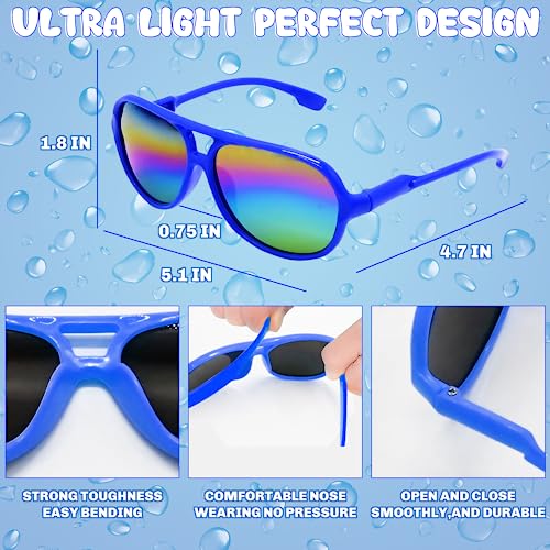 UMEELR 18 Pack Kids Neon Sunglasses, UV Protection Sunglasses Bulk for Kids, 6 Colors Plastic Sun Glasses for Summer Beach Pool Party Favors Birthday Party Supplies3