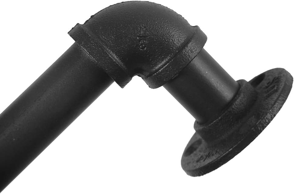 Greatest Product Barn Door Pull Handle,Rustic Exterior Door Handle and Pulls,Industrial Pipe Interior Door Knobs,Iron Front Sliding Door Handle,Gate Handles Door Hardware,Black 12in(2pcs)