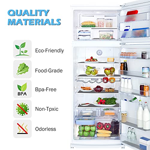 Mooifun Drawer Liners, Non-Adhesive Shelf Liner, Waterproof Anti-Slip Bpa Free Kitchen Cupboard Cabinet Liner Refridge Fridge Mats Sink Protector Strong Durable For Home Office(Grey/12" X 60") #TOP5