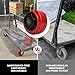 4 Inch Industrial Casters Set of 4, Polyurethane on Polyolefin Core Wheel with Double Roller Bearing- Solid Polyurethane Wheel with 3200 lbs Capacity, Use for Handling, Industrial Trolleys
