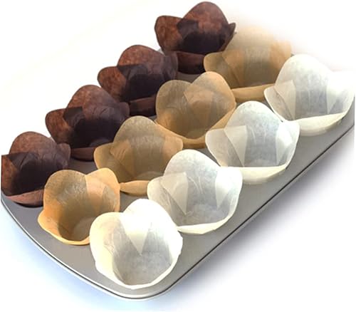 Miniatura 6 de MAGICLULU 300 piezas de papel antiaceite para tartas pequeñas, papel para magdalenas, vasos para hornear, forros desechables para muffins,