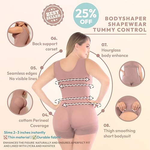 Fájate – Fajas Colombianas Nude Shapewear Bodysuit for Women – Seamless Full Body Waist Trainer3