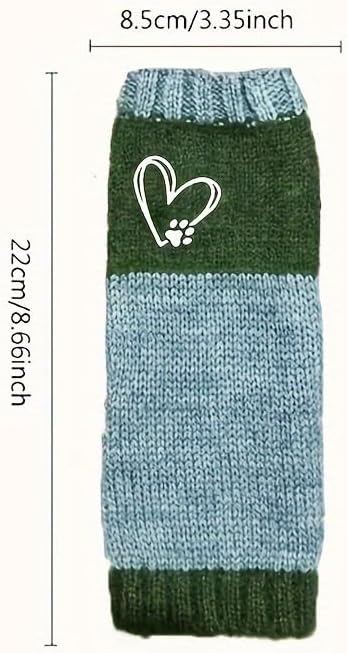 Miniatura 2 de Guantes térmicos de invierno para mujer con estampado de pata de corazón, puños elásticos bordados para actividades al aire libre, guantes de