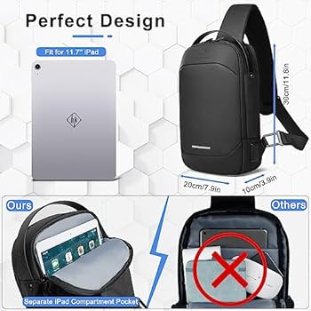 Hjkiopc Borstzak, sling bag voor heren, kleine schoudertas, outdoor, waterdicht, casual herentas, lichte riemtas voor werk, reizen, wandelen, dagelijks gebruik enz., C-Zwart, 9 cm x 17,5 cm x 3 cm Hjkiopc Borstzak, sling bag voor heren, kleine schoudertas, outdoor, waterdicht, casual herentas, lichte riemtas voor werk, reizen, wandelen, dagelijks gebruik enz., C-Zwart, 9 cm x 17,5 cm x 3 cm