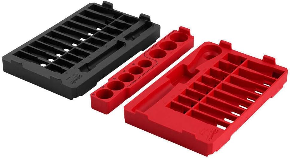 48-22-9487T 47 PC 1/2" Drive SAE/Metric Ratchet/Sockets PACKOUT Trays For Milwaukee Length 11.63 in Height 1.13 in Width 17.38 in
