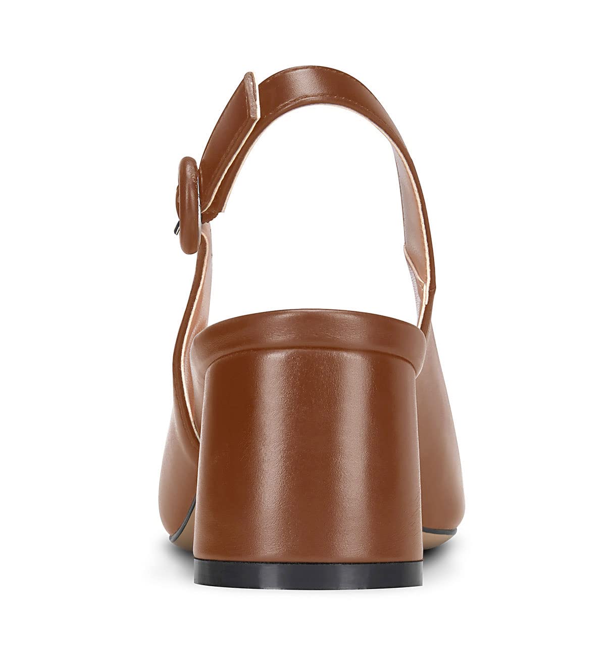 NobleOnly Scarpe con Tacco Donna Medio Blocco con Cinturino Regolabile Slip-on Punta Appuntito Sandali Pumps