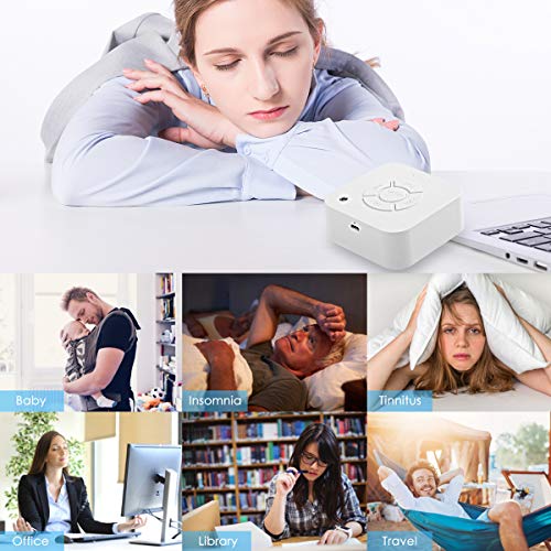 White Noise Sound Machine for Sleeping,Leyeet 9 Non-looping Soothing Sounds Sleeping Therapy 3-gear Timer Setting Sound Spa Relaxation Machine for Baby/Kids/Adults/Home/Office Privacy
