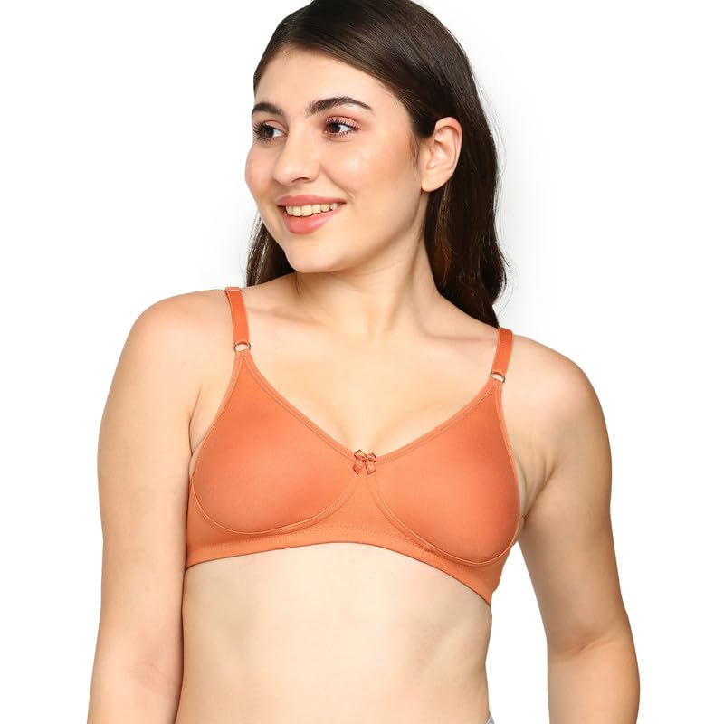 Image of BLOSSOM Women's Everyday T-Shirt Bra with Molded Cups,Non Padded and Non Wired,Cotton-Polyester Fabric -Perfect for Uniforms and Casual Wears Lara