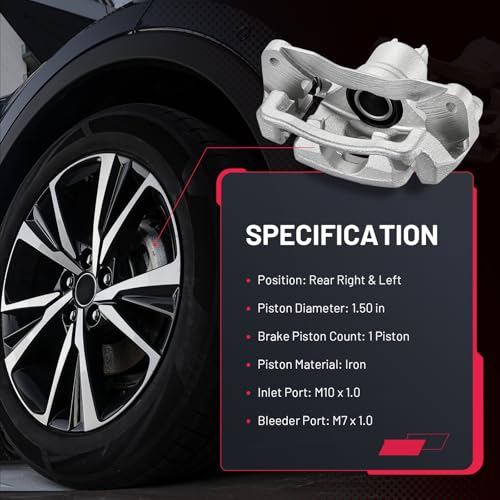 Image of BDFHYK 19-B2066A 19-B2067A Rear Disc Brake Caliper Assembly Compatible with Saab 9-2X 2005-2006 2.0L 2.5L H4, Compatible with Subaru Forester 2004-2008 Impreza 2004-2007 2.0L 2.5L H4, GAS 2pcs