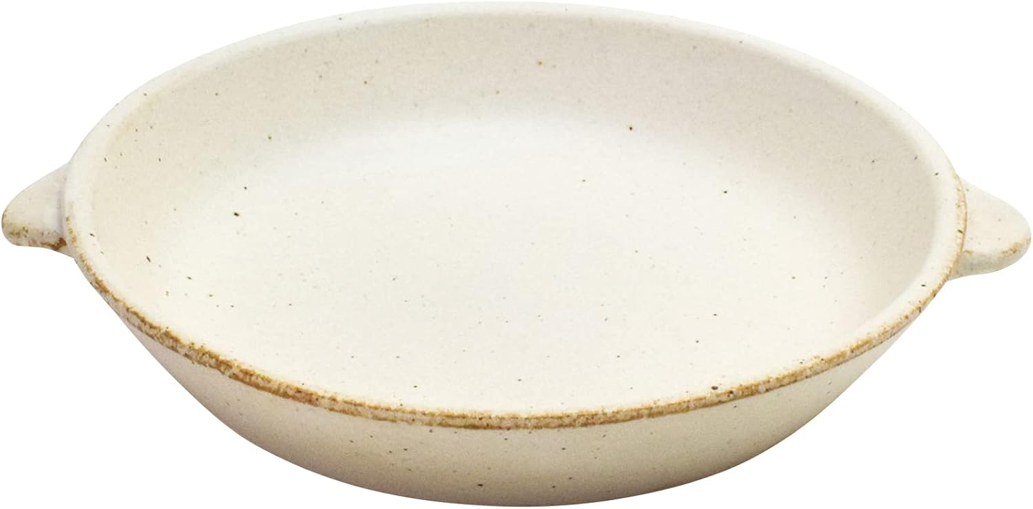 Aito Seisakusho 11023 Heat Resistant Oven Safe Dish, Gratin Plate, Approx. 6.3 inches (16 cm), For One Person, Microwave, Dishwasher Safe, White, Mino Ware Made in Japan
