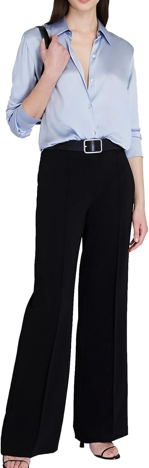 Club Monaco Womens Women's Silk Charmeuse Button Down Shirt - Image 4