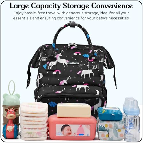 Image of StarAndDaisy Diaper Bag for Mothers for Travel /Diaper Bags for Mom with 26L Large Capacity /Baby Bag for Mother with Multiple Pockets with 3 Double Insulated Bottle Holders (Green)