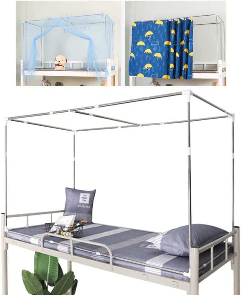 PKEWNXDQJ Mosquito Net Bracket Universal Mosquito Net Bracket for Student & Home Dorm, Retractable Mosquito Net Bracket Stainless Steel, Adjustable Bed Canopy Support Frame