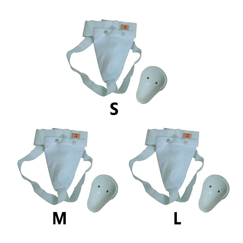 Anwangda Protège-aine pour homme - Muay Thai, kickboxing et MMA - Protection amovible pour adulte - Pour karaté et taekwondo - Noir - Taille L