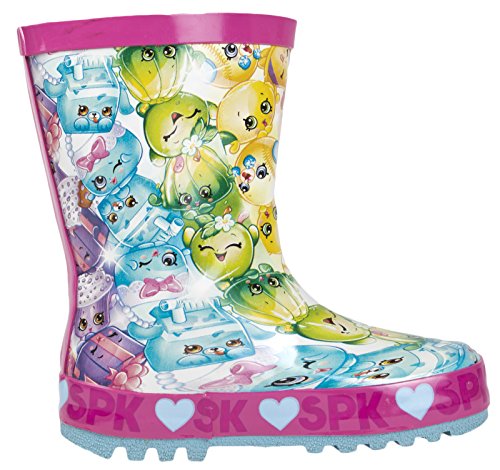 Shopkins Girls Pink Thick Rubber Wellies Snow Boots UK Child Size 122