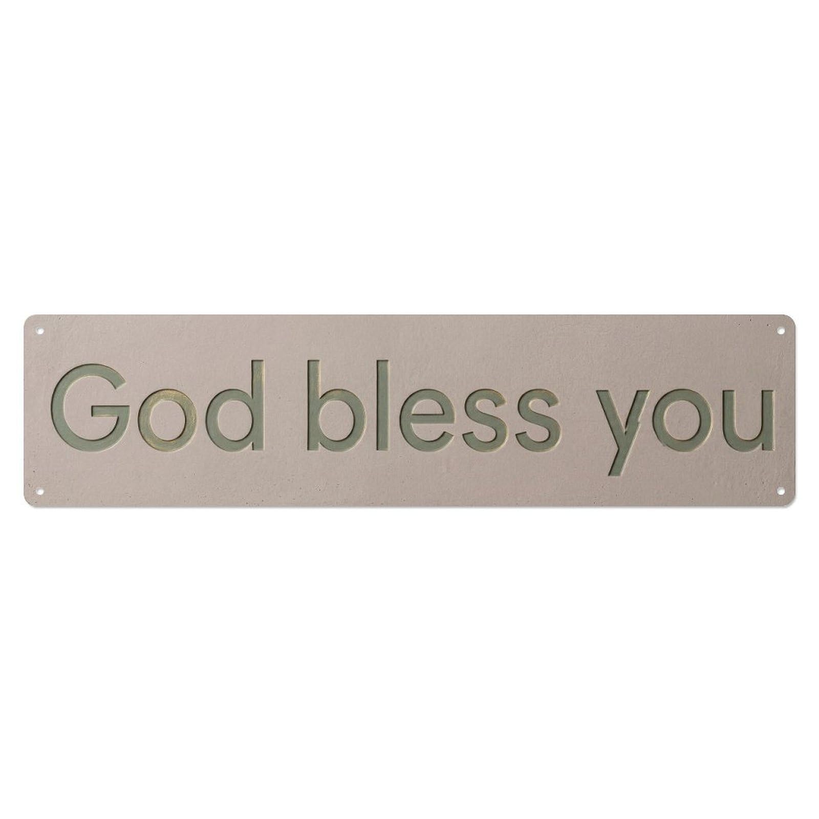 Okahys 4X16inch(10X40cm) God Bless You Blessing Faith Artwork Vintage Metal Tin Sign