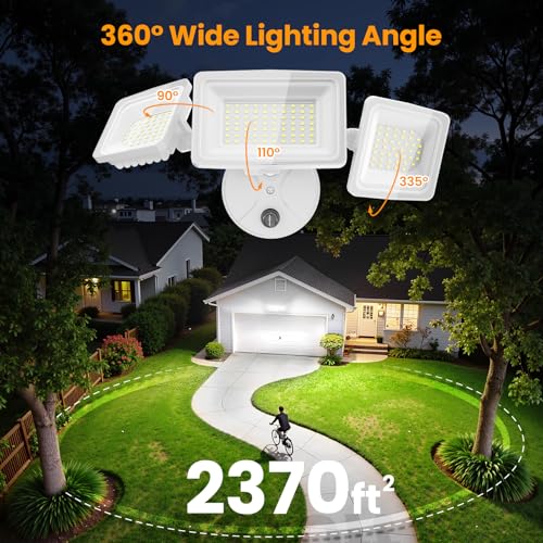 Onforu Dusk to Dawn Flood Lights Outdoor,130W Outdoor Lighting,6500K 13000LM White Super Bright Lights,IP65 Waterproof Hardwired LED Security Lights for Garage,Yard,Outside by Onforu - Used condition - Image 7