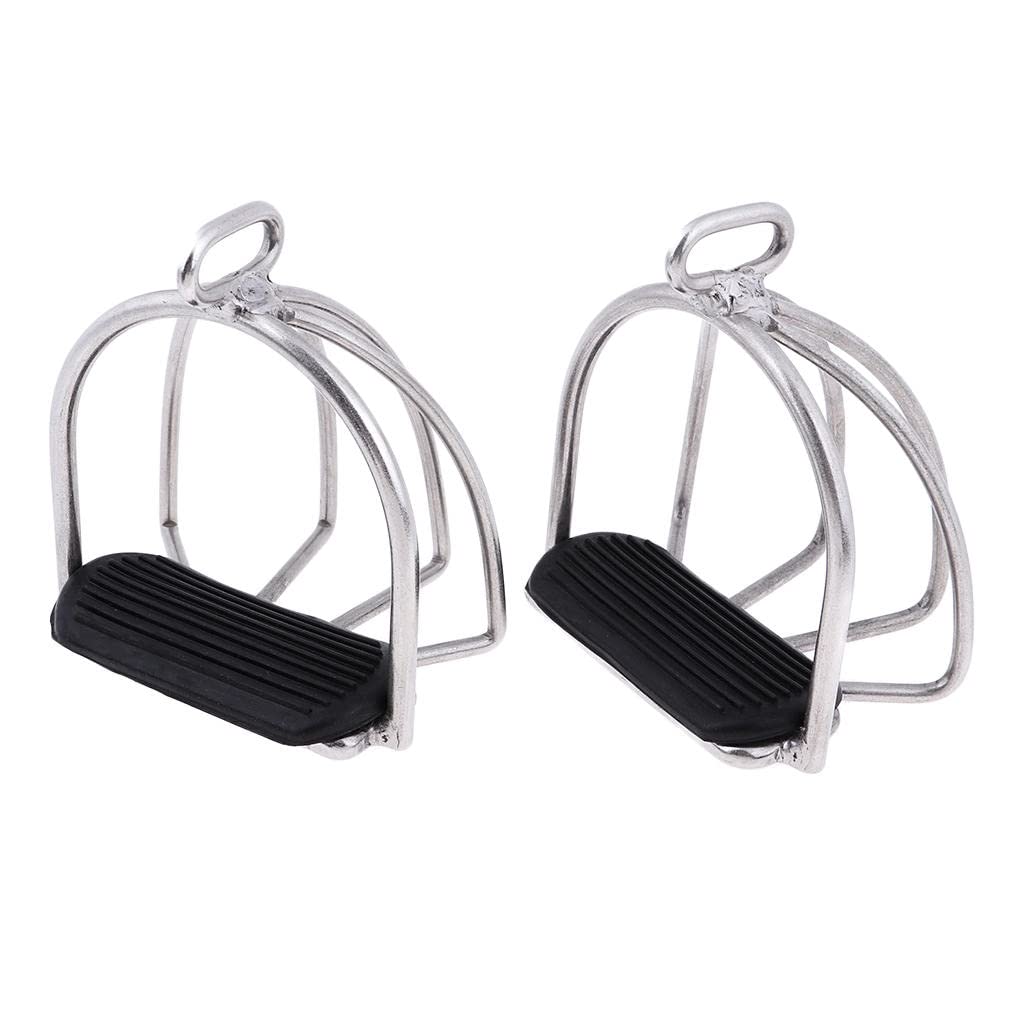 LEIPUPA Stainless Steel Endurance Flex Ride Caged Safety Stirrups Equestrian