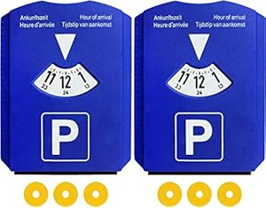 M&H-24 Parkscheibe Parkuhr Blau 2 Stück