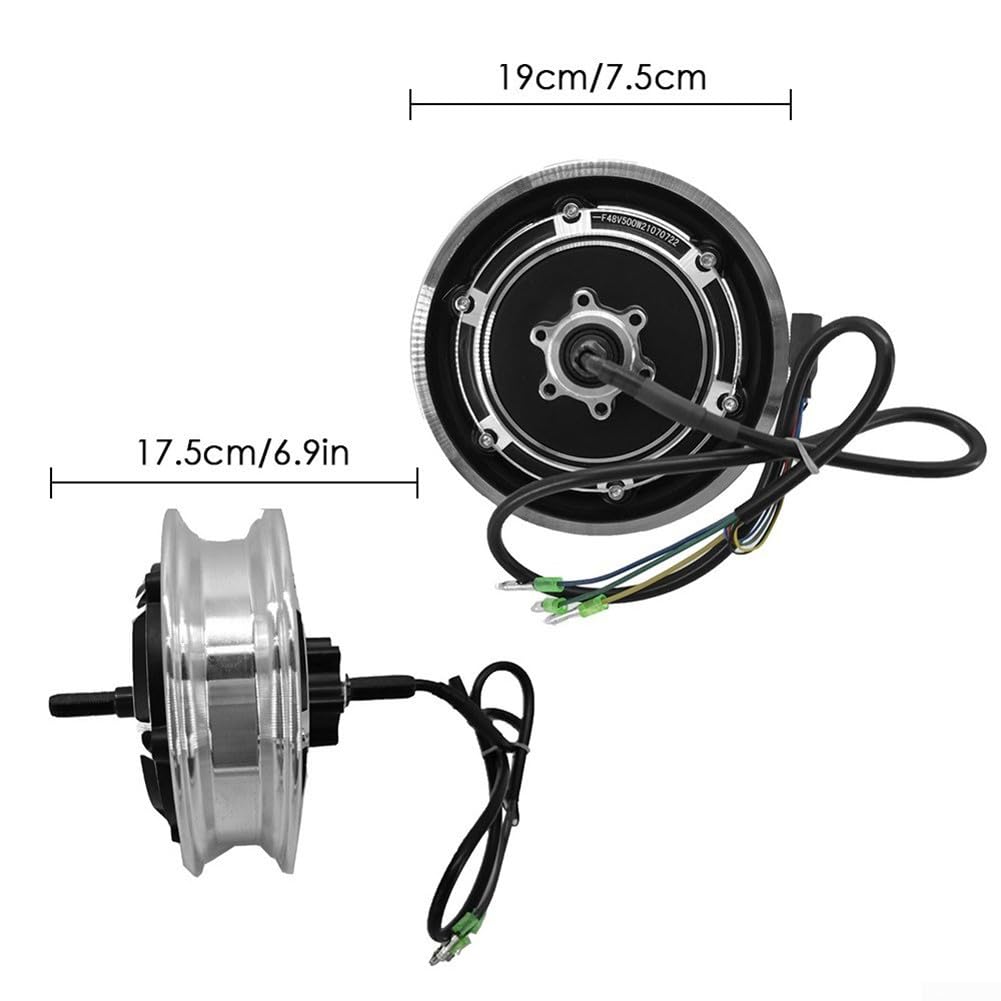 Motore di ricambio gonfiabile per ruota posteriore per Kugoo M4/M4PRO 48 V 500 W 25,4 cm