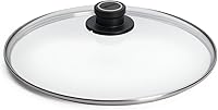 Vista 9 de Woll Tempered Glass with Stainless Steel Rim and Vented Knob Round Lid, 12", Clear