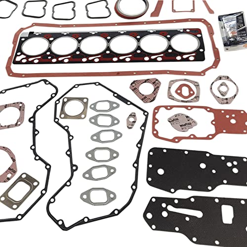 Image of Partsflow Full Head Gasket Set Kit for 1989-1998 Dodge Tractor /Trucks Diesel 5.9L 12V 6BT /6B /6BTA, Multi-layer steel MLS Gaskets, Includes RTV Silicone Replacement for 4089649 3804897