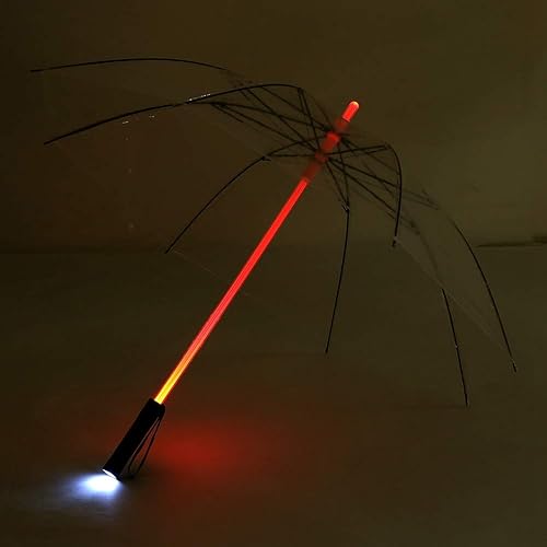 Miniatura 9 de keyren Paraguas, paraguas que cambia de color de la luz de 7 colores cambiantes LED paraguas linterna LED paraguas, para caminar de noche de forma