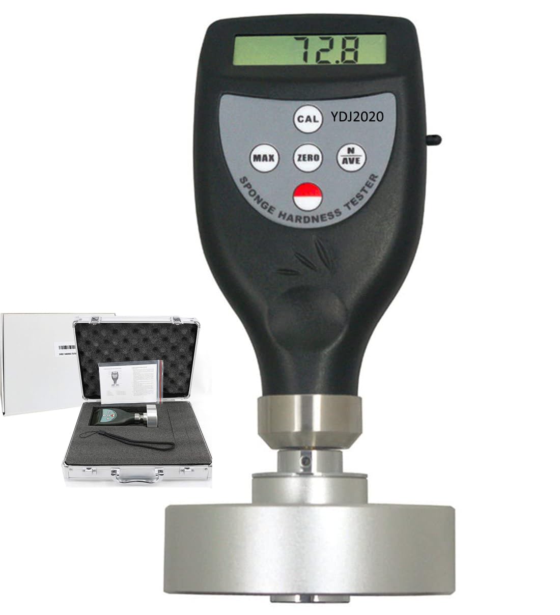 VTSYIQI Shore MF Durometer Digital Polyurethane Hardness Tester Meter with Range 0~100HMF for Sponge Soft Foam Pillow Polyurethane Analysis