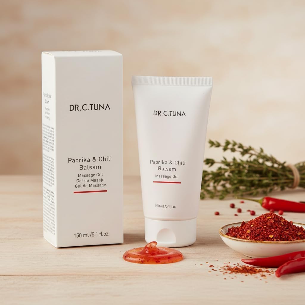 FARMASi Dr. C. Tuna Paprika & Chili Balsam, Soothing Warming Massage Gel, Helps Ease Muscle Tension and Supports Relaxation & Recovery, Smooth Non-Greasy Body Balm, 5.1 fl oz
