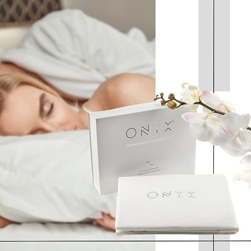 Vista 8 de ONYX Radiance - Funda de almohada antiacné con infusión de zinc, de algodón egipcio, para piel propensa al acné, transpirable, suave, para piel más