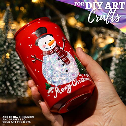 LEOBRO Glitter, 32 Colors Fine and Chunky Glitter for Crafts, Resin, Halloween Christmas Decors, Nail Body, Art Crafts