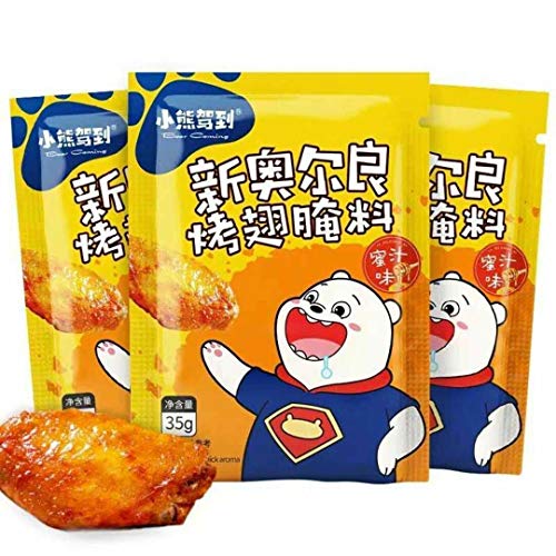 6 Bags*35g bear coming New Orleans Roast Wing Marinate Powder 小熊驾到新奥尔良烤翅腌料6包 (honey蜜汁)