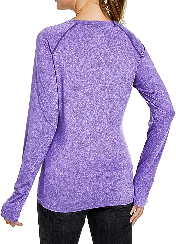 Willit Camisa feminina com proteção solar FPS 50+ de manga comprida e FPS UV para caminhadas ao ar l