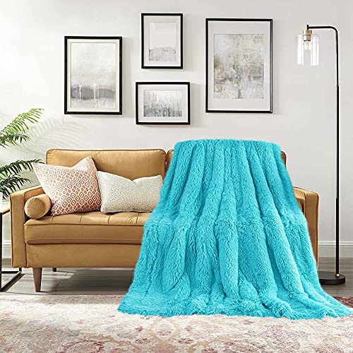 FZCBY Weiche, zottelige Kunstfell-Decke, flauschiges Fleece und Sherpa-Bettüberwurf, dekorativer...