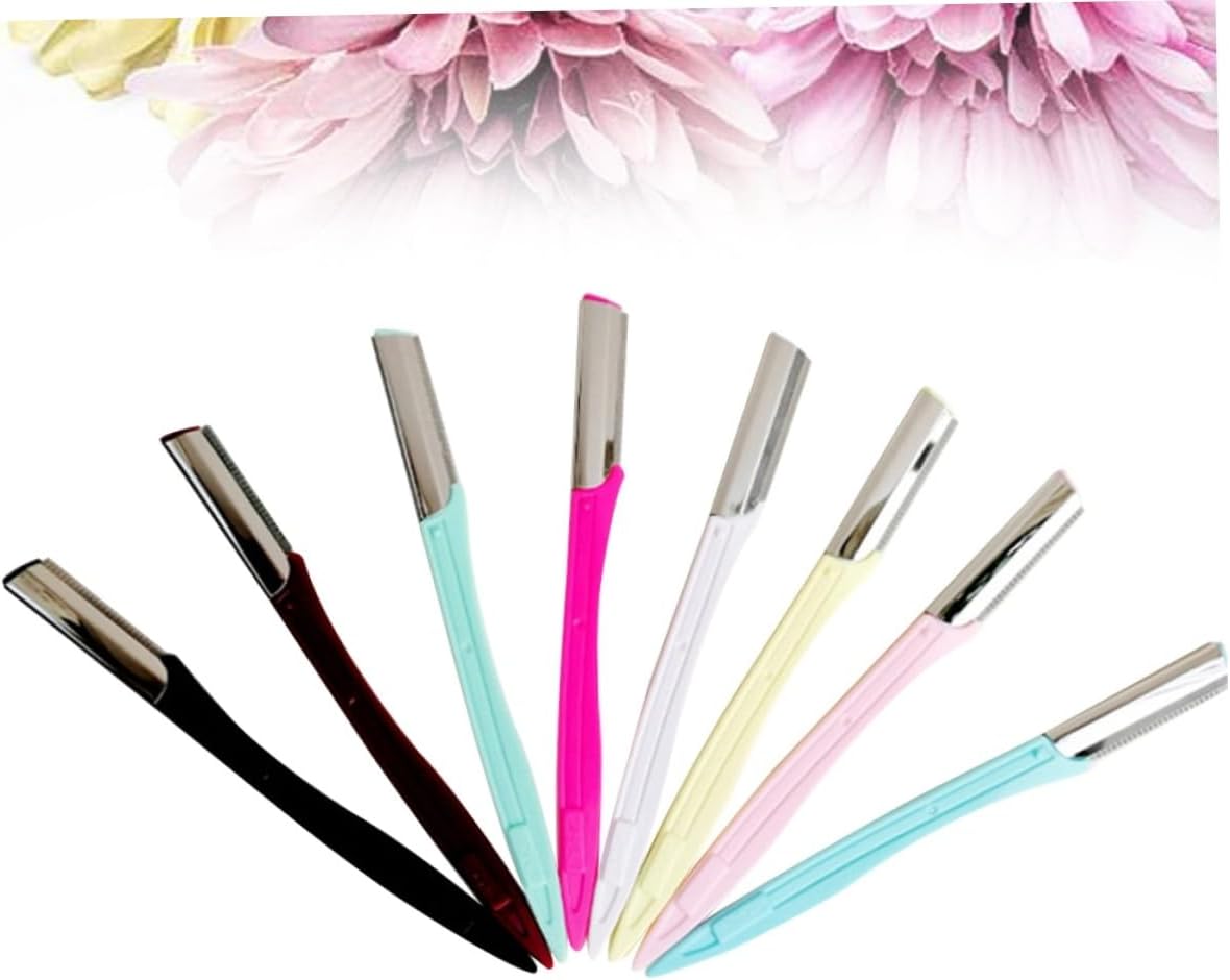 10Pcs Stainless Steel Eyebrow Razor Trimmer for Women Girls Makeup Tool