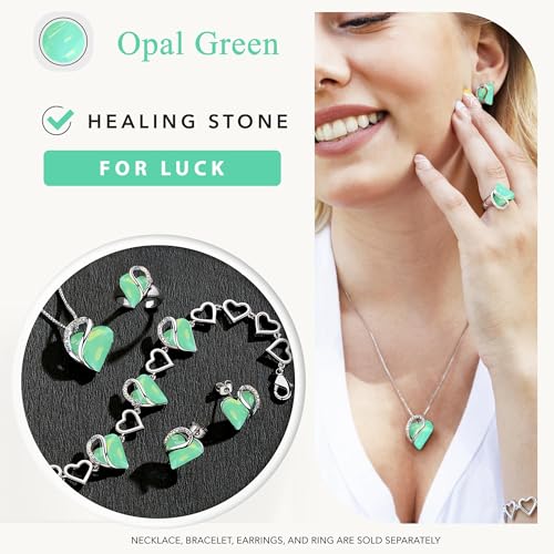 Image of Leafael Gift Necklaces for Women, Infinity Love Birthstone Heart Crystal Pendant, Birthday Anniversary Jewelry for Wife, Mom, and Her, Silver Plated, 18 inch + 2 inch Adjustable Chain