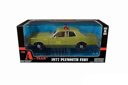 Greenlight 1:24 The A-Team (1983-87 Tv Series) - 1977 Plymouth Fury U.s. Army Police 84103 #TOP3