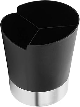 Agatige Straw Holder for Countertop, 3 Grid Stainless Steel Straw Dispenser Drinking Straw Dispenser Coffee Stirrers Holder Forks Spoon Organizer for Coffee Bar Kitchen Party