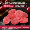 Old Fashioned Hard Candy 14 oz WILD CHERRY Flavor, Bulk, Fresh & Delicious, Sanded Candy Drops (65 pieces), Fat & Gluten Free