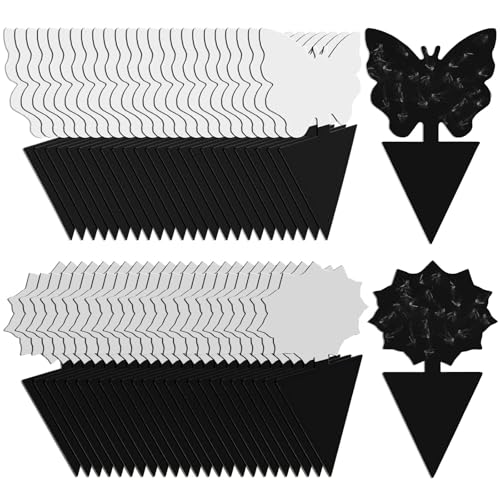 Santme 50 Pièges Anti Moucheron Plante, Attrape Mouche De Plantes Pièges à Insectes Mouche Cuisine Double Face Autocollants Colle Protection des Plantes Fleur Fruits Anti Moucheron Plante