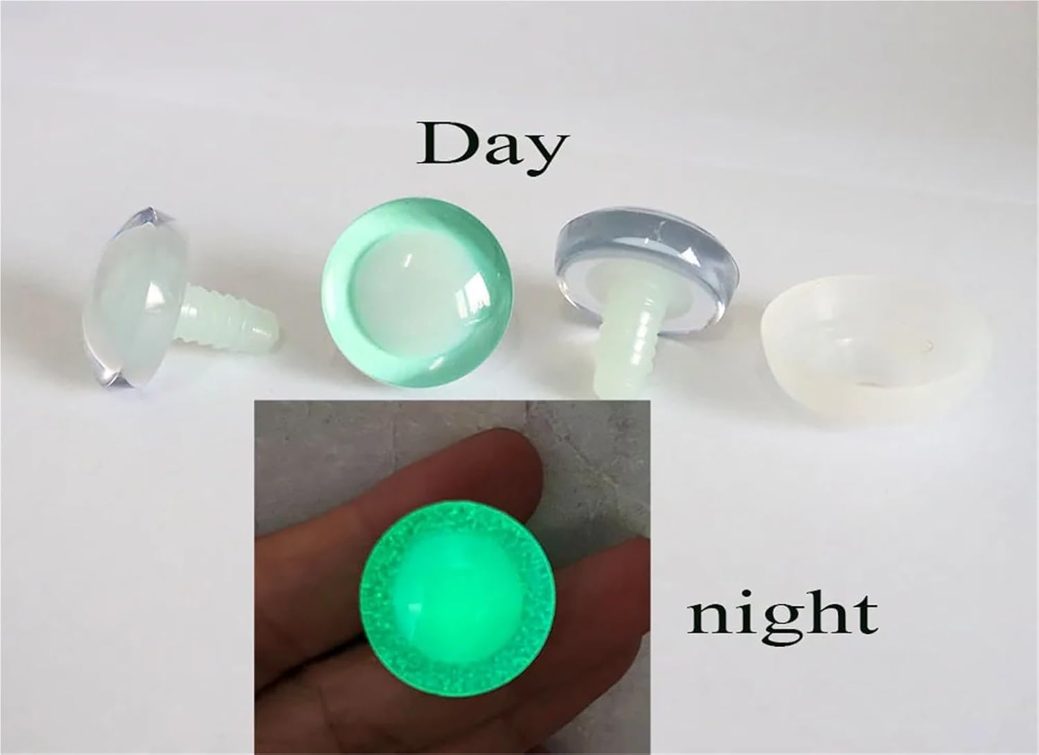 3D Clear Safety Eyes 20mm 25mm Luminous Pupil Glitter for Crafts