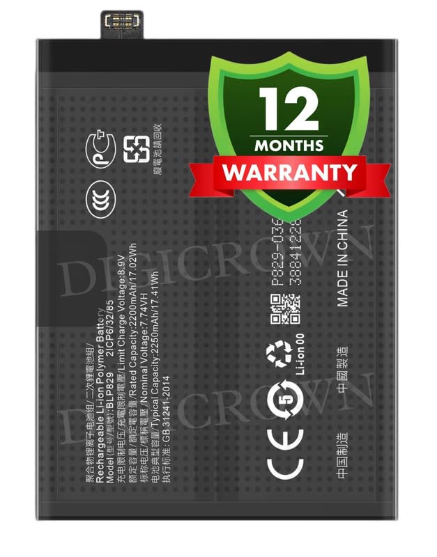 Image of Original BLP829 Battery Compatible for OnePlus 9 - (4500mAh) - 1 Year Warranty DF7
