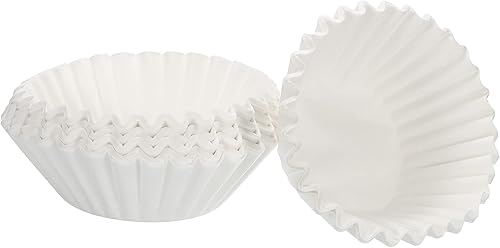 PATIKIL Filtros de café para cesta de 3 a 4 tazas, filtro de papel blanco, 9.8 x 4.3 pulgadas, cafeteras de goteo desechables para cafetería,
