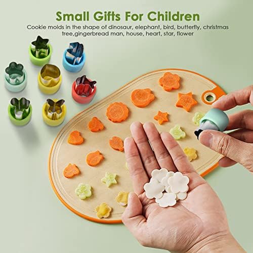 Sandwich Cutters for Children, Cookie Cutters Set, 30Pcs Stainless Steel Animal Shape Cutters with Aminal Food Picks, Bento Food DIY Cookie Cutter Stamps