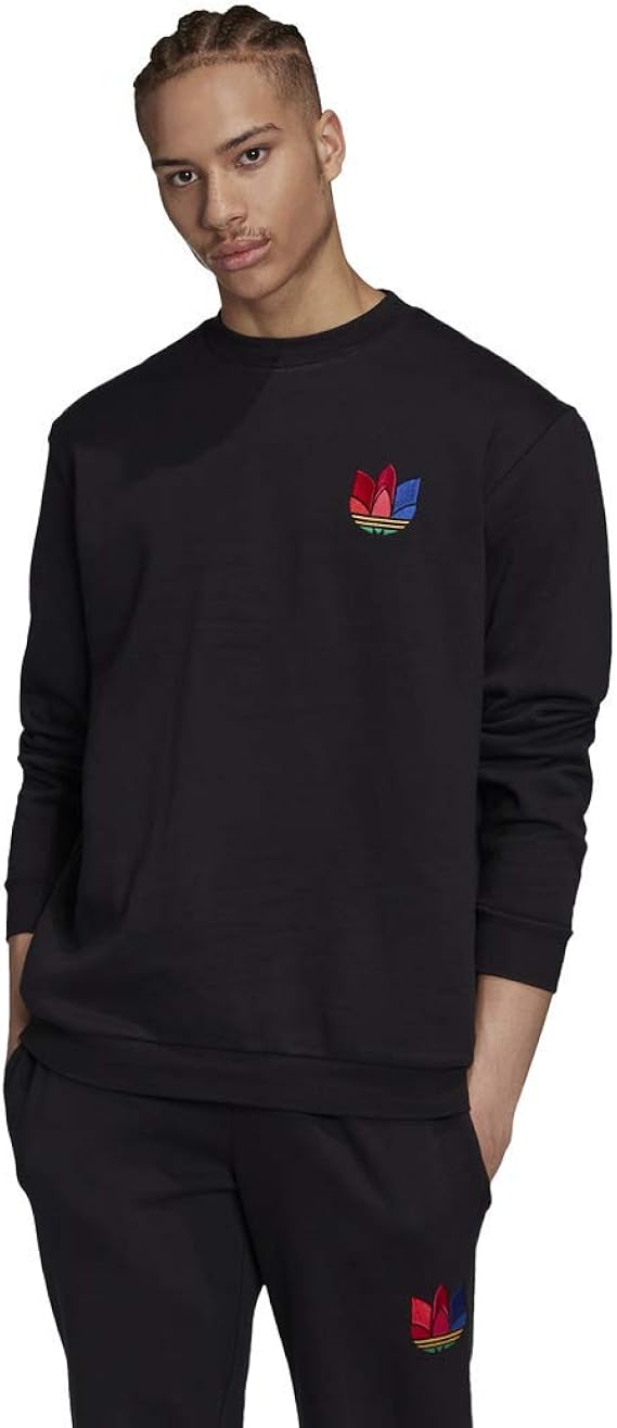 adidas 3d trefoil graphic crewneck sweatshirt